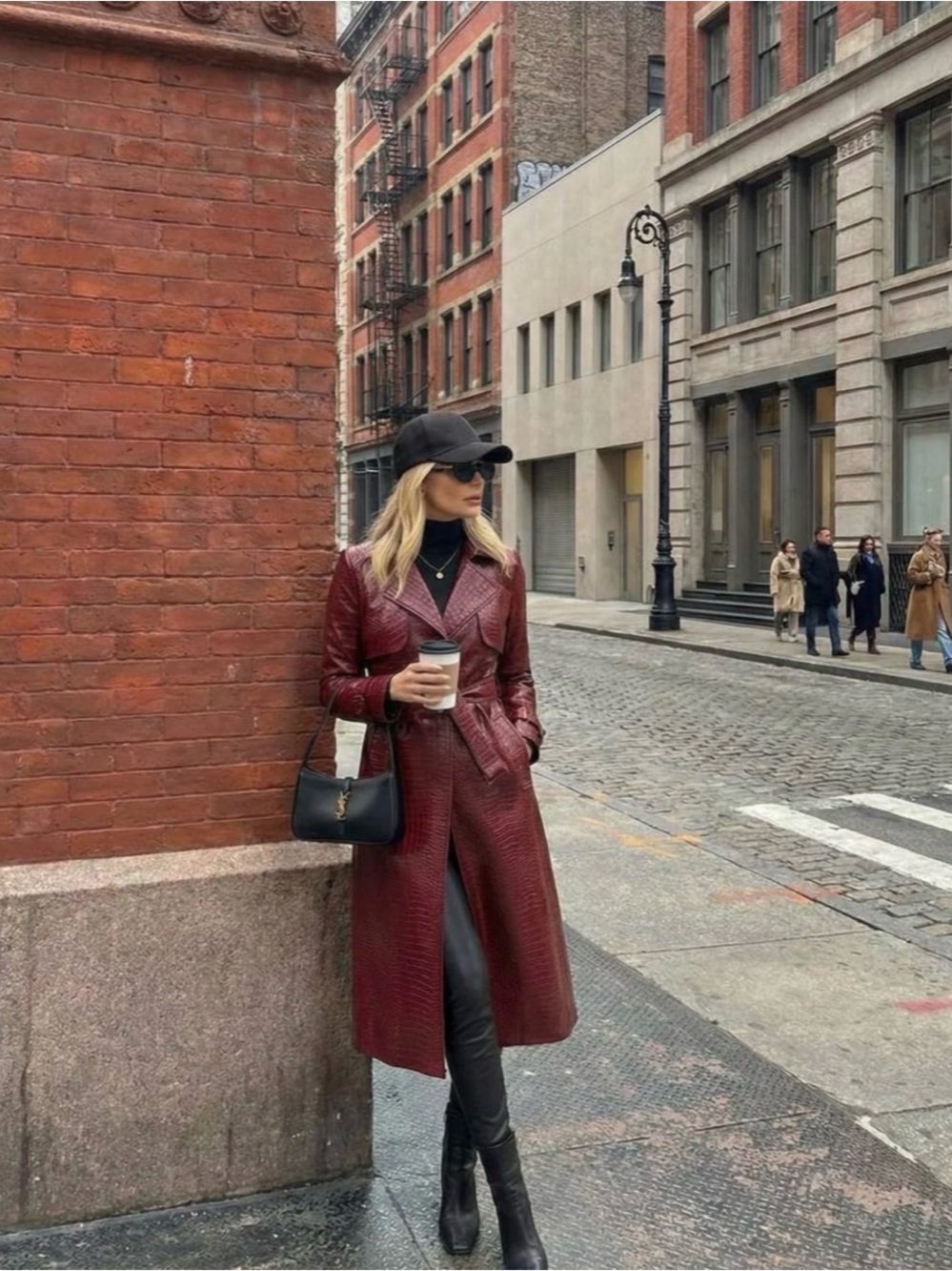 NUBYEN SLEEPLESS IN SEATTLE TRENCH COAT IN BURGUNDY